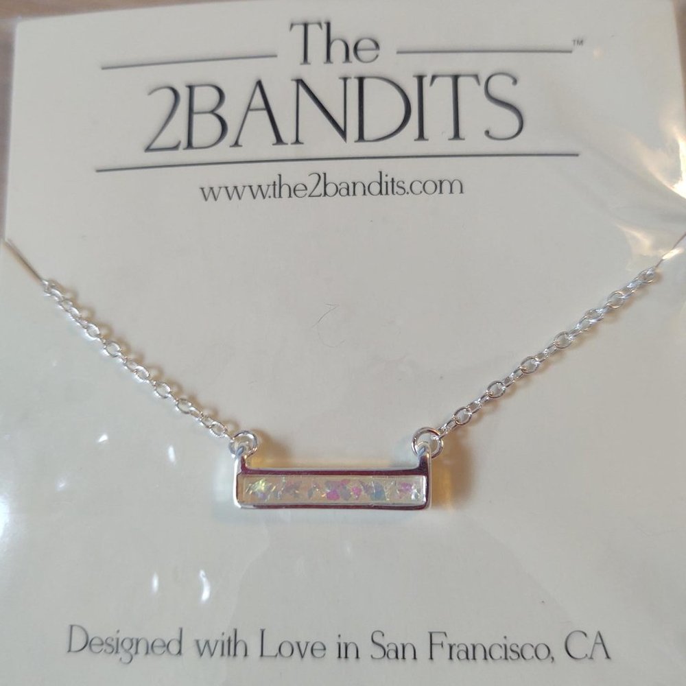 2 Bandits Athens Silver Iridescent Necklace